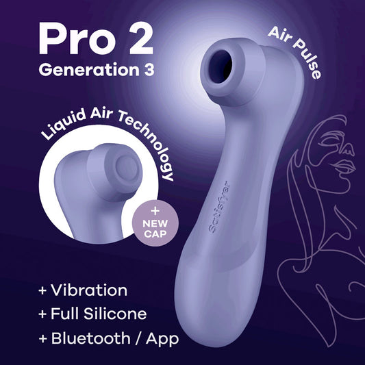 Satisfyer Pro 2 Generation 3 With App Control Lilac Lilac Touch Free Usb Rechargeable Clitoral Stimulator