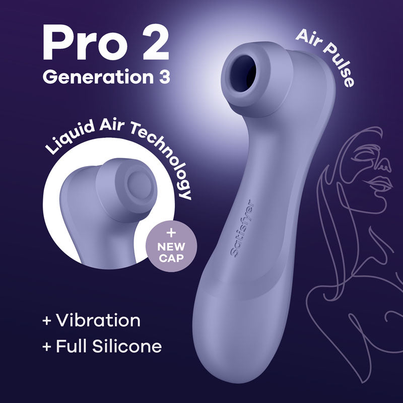 Satisfyer Pro 2 Generation 3 Lilac Lilac Touch Free Usb Rechargeable Clitoral Stimulator