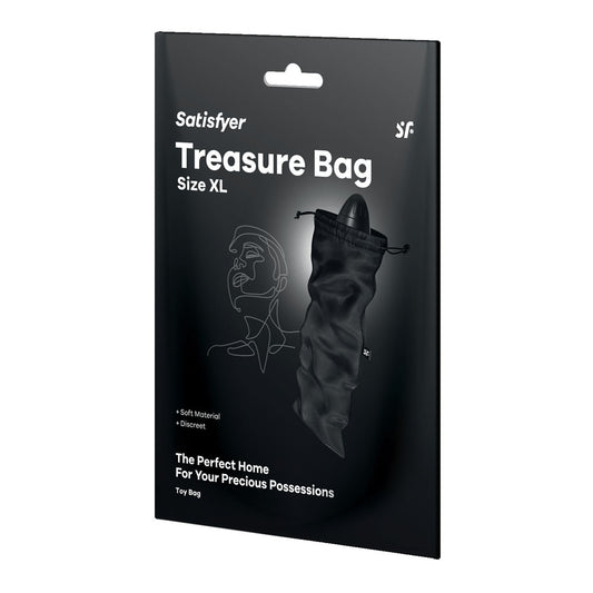 Satisfyer Treasure Bag X Large Black Black Xl Toy Storage Bag