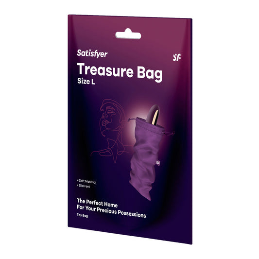 Satisfyer Treasure Bag Large Violet Violet Large Toy Storage Bag