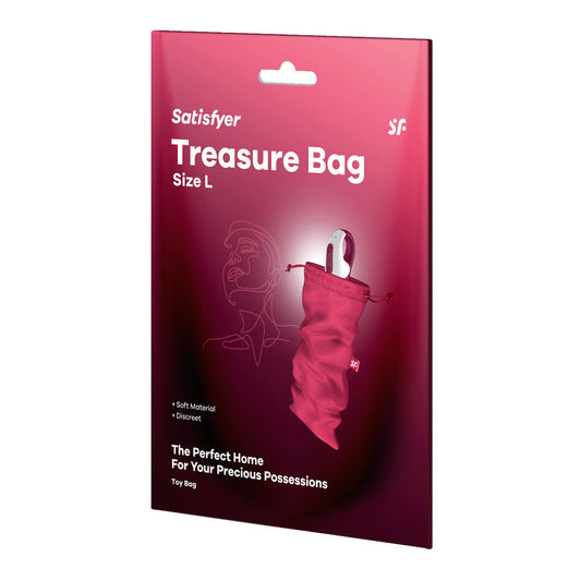 Satisfyer Treasure Bag Large Pink Pink Large Toy Storage Bag