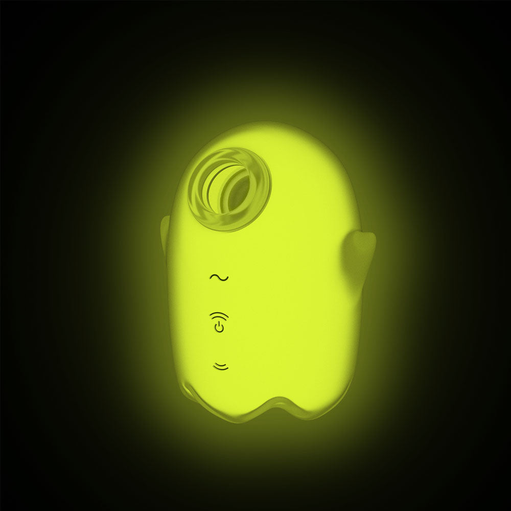 Satisfyer Glowing Ghost Yellow Glow In Dark Yellow Usb Rechargeable Air Pulse Stimulator