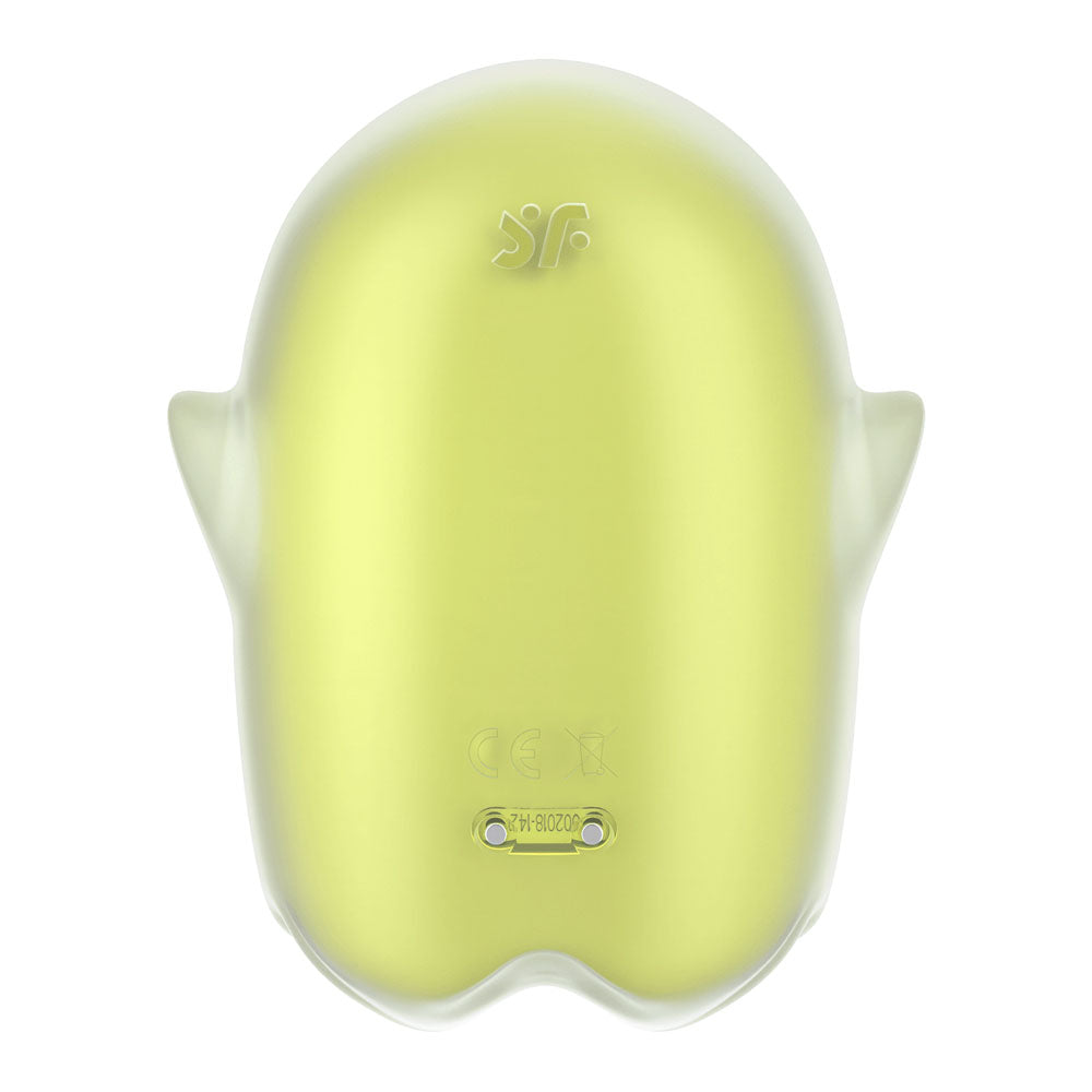 Satisfyer Glowing Ghost Yellow Glow In Dark Yellow Usb Rechargeable Air Pulse Stimulator