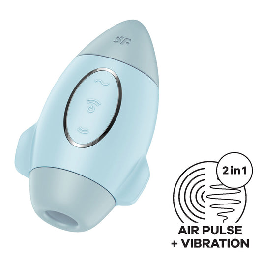 Satisfyer Mission Control Blue Blue Usb Rechargeable Vibrating Air Pulse Stimulator