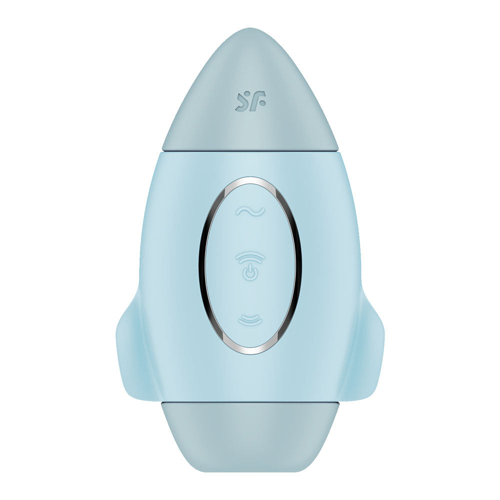 Satisfyer Mission Control Blue Blue Usb Rechargeable Vibrating Air Pulse Stimulator