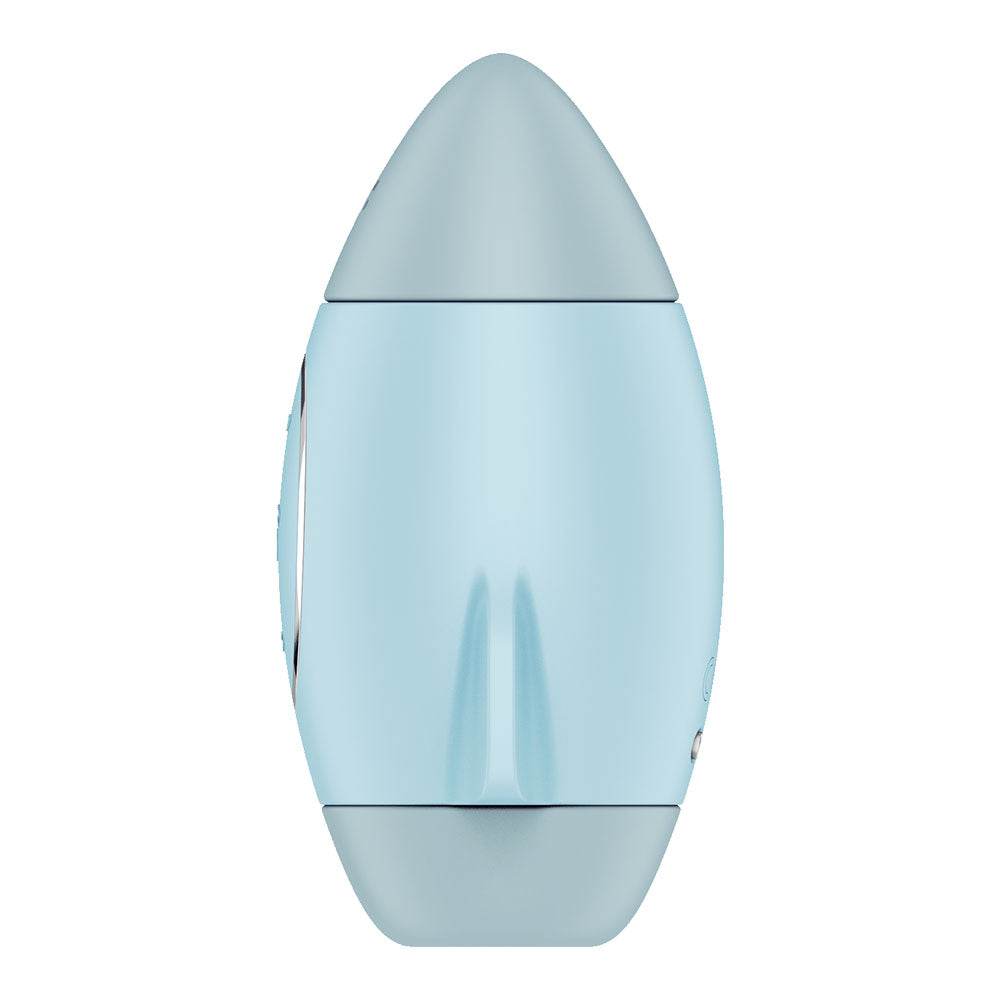 Satisfyer Mission Control Blue Blue Usb Rechargeable Vibrating Air Pulse Stimulator
