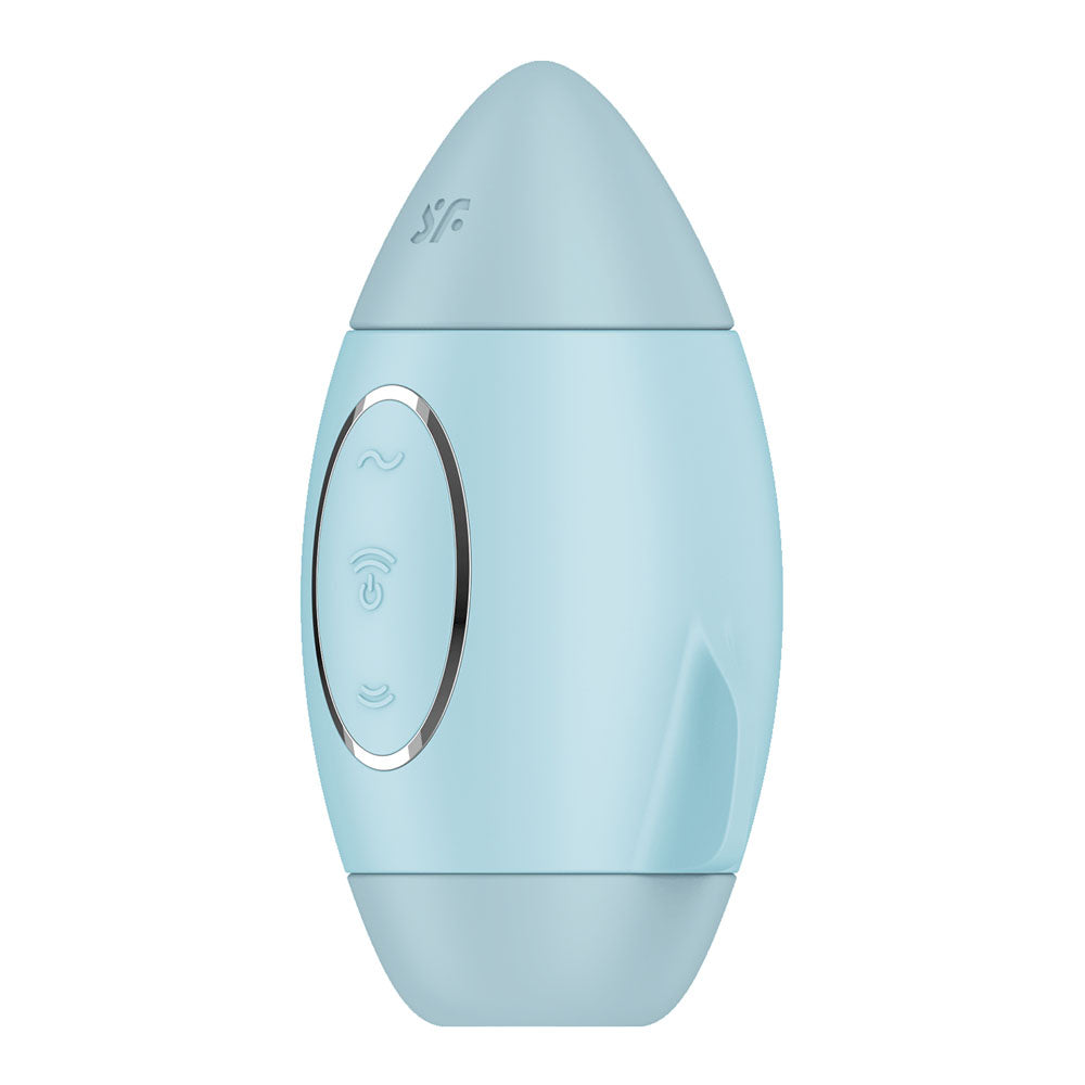 Satisfyer Mission Control Blue Blue Usb Rechargeable Vibrating Air Pulse Stimulator