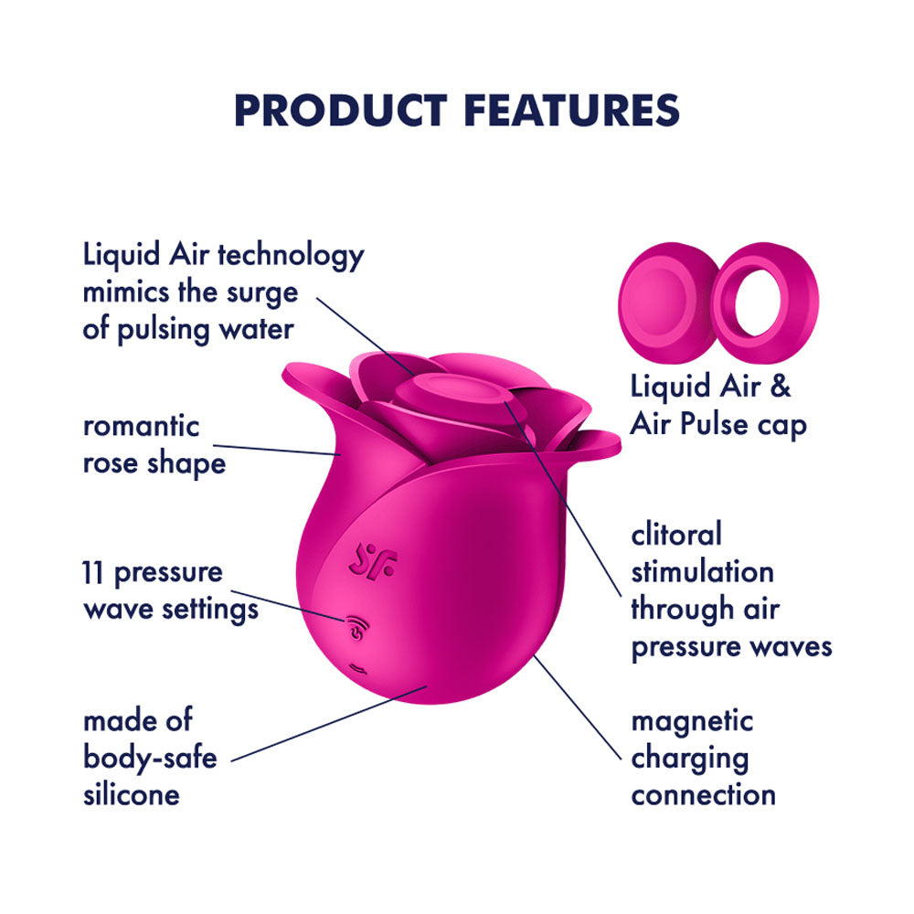 Satisfyer Pro 2 Modern Blossom Modern Pink Usb Rechargeable Air Pulse Rose Stimulator