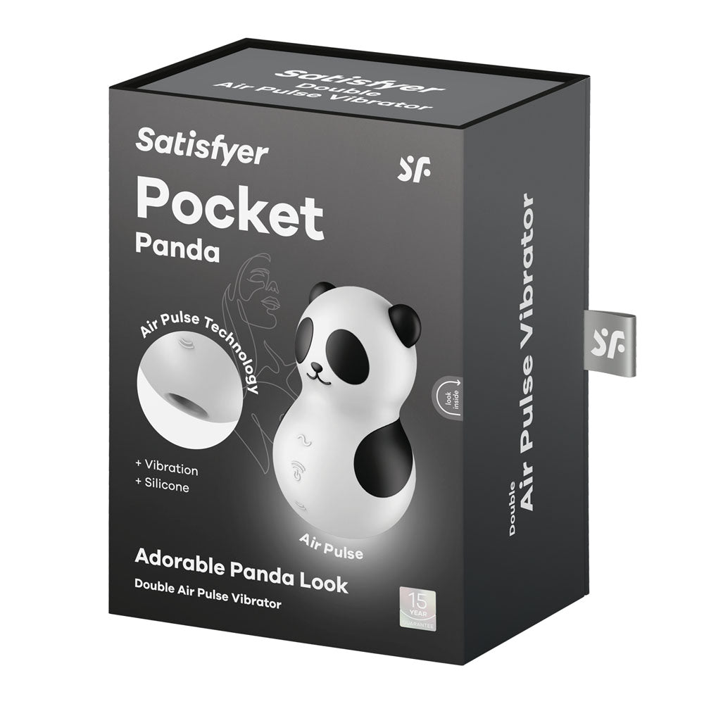 Satisfyer Pocket Panda Black Usb Rechargeable Air Pulse Stimulator