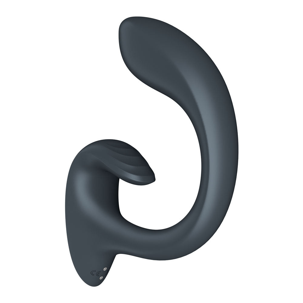 Satisfyer G For Goddess 1 Dark Grey Dark Grey Usb Rechargeable Vibrator With Clit Stim