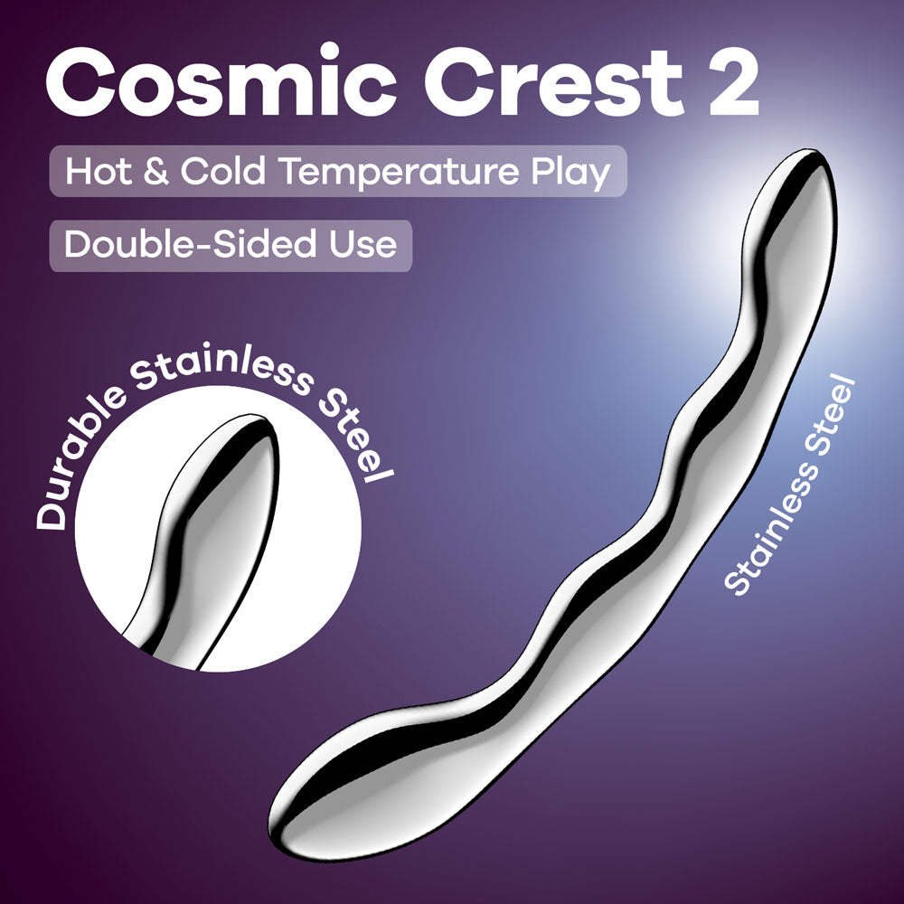 Satisfyer Cosmic Crest 2 Chrome Steel 20.5 Cm Dildo