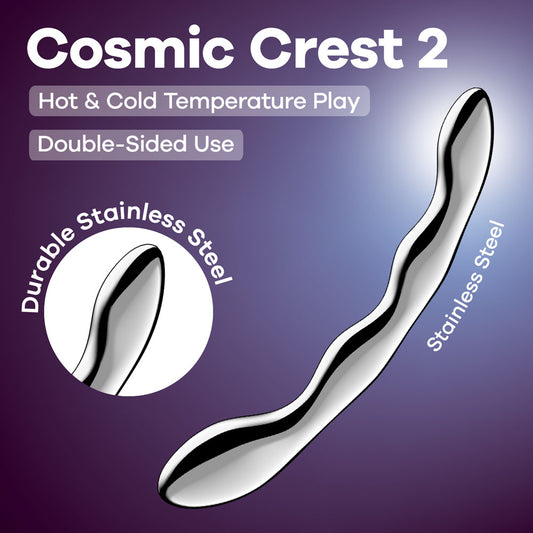 Satisfyer Cosmic Crest 2 Chrome Steel 20.5 Cm Dildo