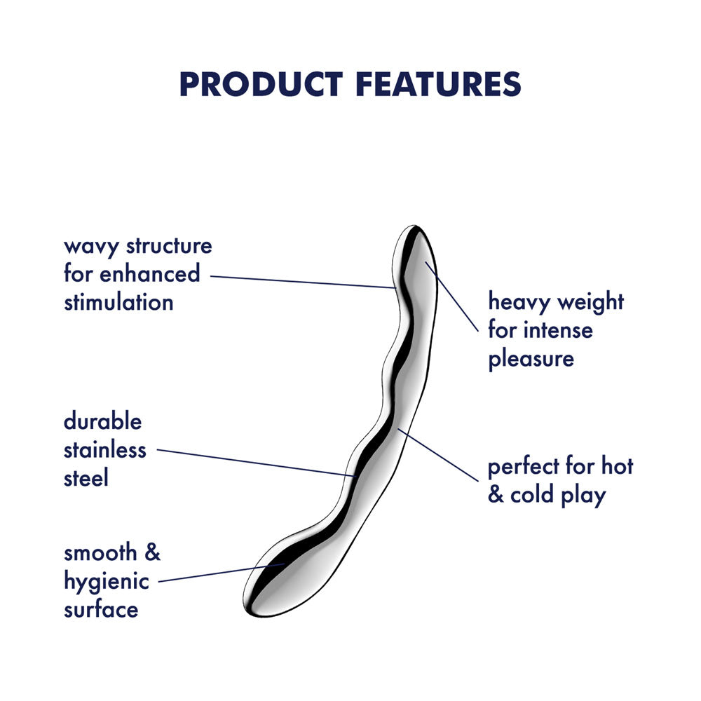 Satisfyer Cosmic Crest 2 Chrome Steel 20.5 Cm Dildo