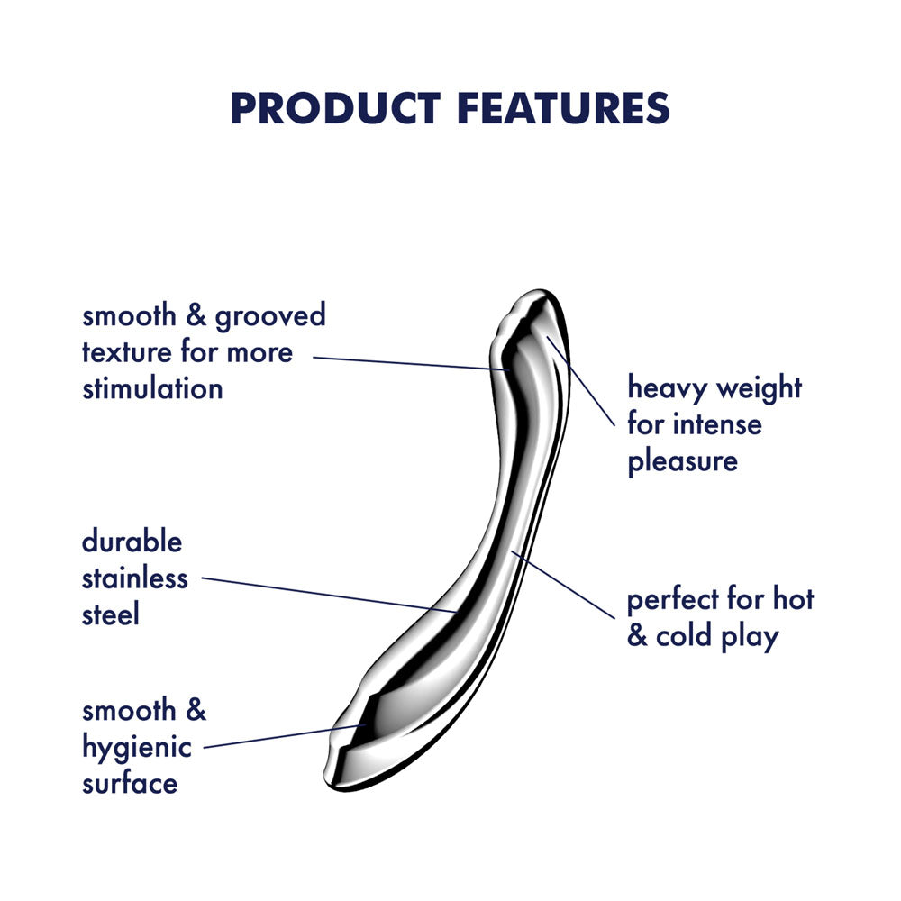 Satisfyer Pure Gravity 2 Chrome Steel 21 Cm Dildo