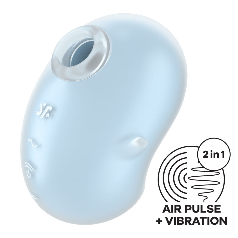 Satisfyer Cutie Ghost Blue Blue Usb Rechargeable Air Pulse Stimulator
