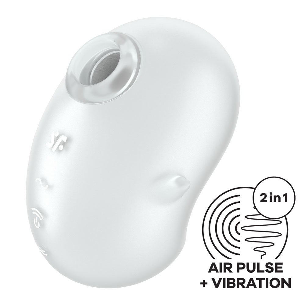Satisfyer Cutie Ghost White White Usb Rechargeable Air Pulse Stimulator
