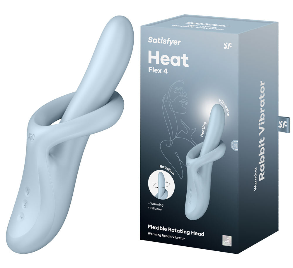 Satisfyer Heat Flex 4 Blue Blue Usb Rechargeable Heating Vibrator