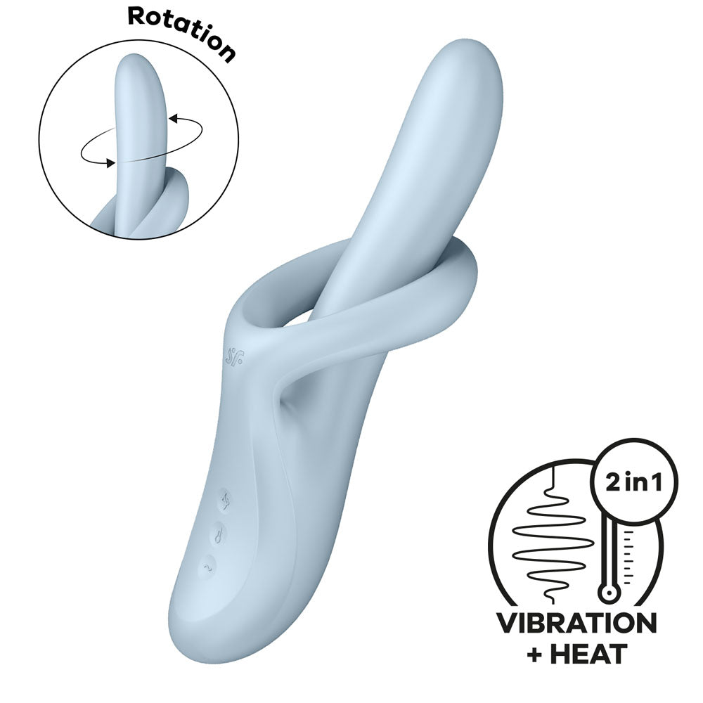 Satisfyer Heat Flex 4 Blue Blue Usb Rechargeable Heating Vibrator