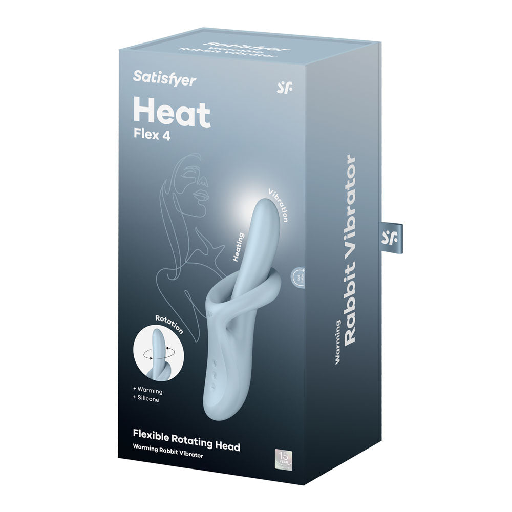 Satisfyer Heat Flex 4 Blue Blue Usb Rechargeable Heating Vibrator