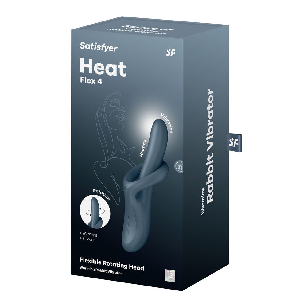 Satisfyer Heat Flex 4 Grey Grey Usb Rechargeable Heating Vibrator