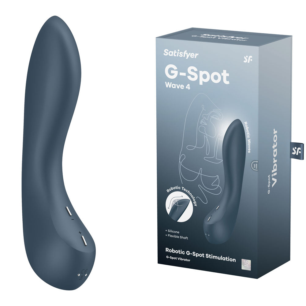 Satisfyer G Spot Wave 4 Dark Blue 21 Cm Usb Rechargeable Vibrator With Robotic G Spot Stimulation