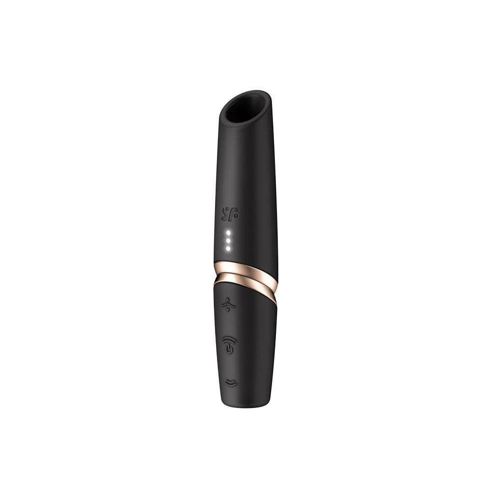 Satisfyer Perfect Kiss Black Usb Rechargeable Air Pulse Stimulator