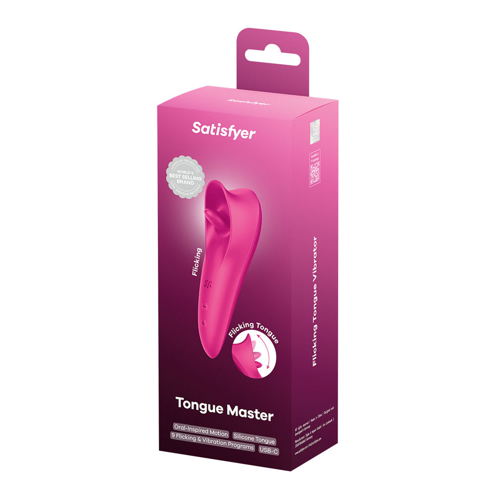 Satisfyer Tongue Master Pink 14.4 Cm Usb Rechargeable Flicking Clitoral Stimulator