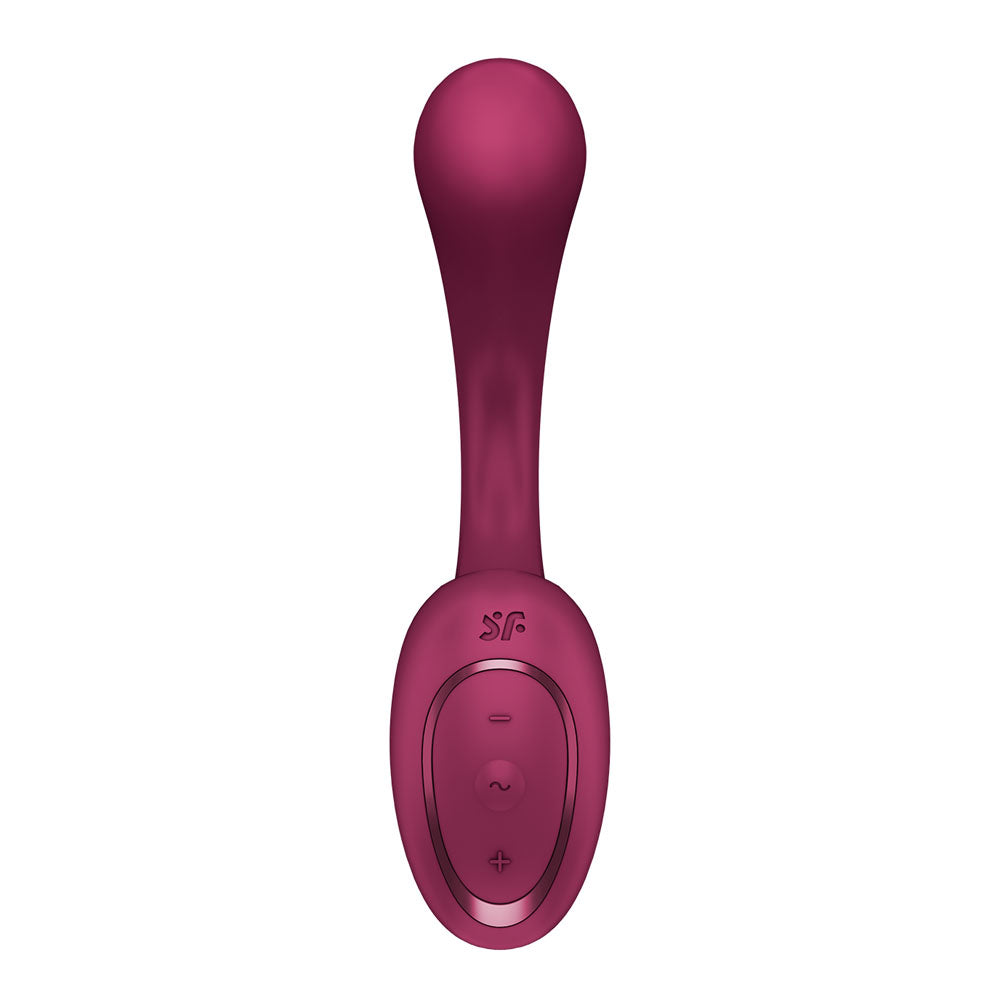 Satisfyer G For Goddess 2 Wine Red Wine Red 18.8 Cm Usb Rechargeable Vibrator With Clit Stim