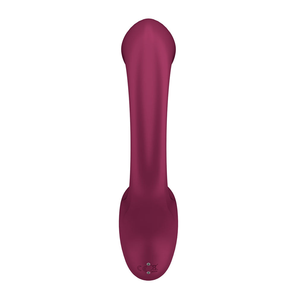 Satisfyer G For Goddess 2 Wine Red Wine Red 18.8 Cm Usb Rechargeable Vibrator With Clit Stim