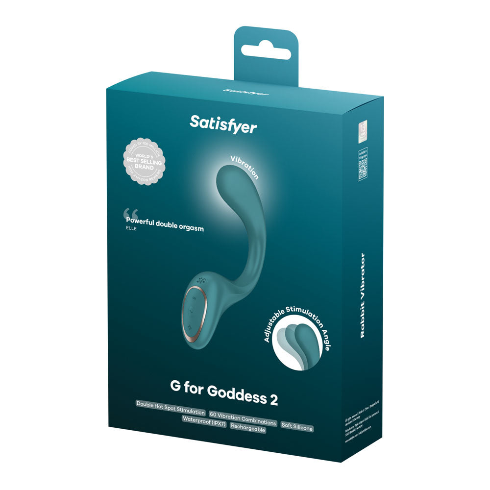 Satisfyer G For Goddess 2 Bottle Green Bottle Green 18.8 Cm Usb Rechargeable Vibrator With Clit Stim