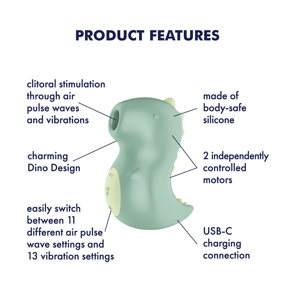 Satisfyer Din Oooh Mint Green Usb Rechargeable Air Pulse Stimulator