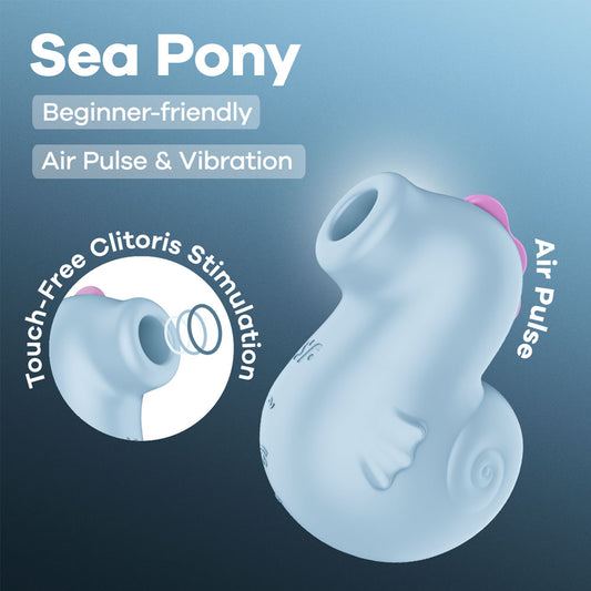 Satisfyer Sea Pony Baby Blue Usb C Rechargeable Air Pulse Stimulator