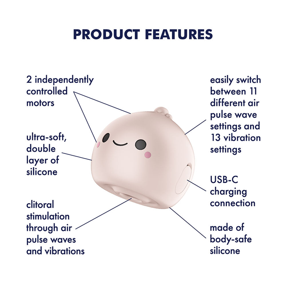 Satisfyer Mochi Beige Beige Usb Rechargeable Air Pulse Stimulator
