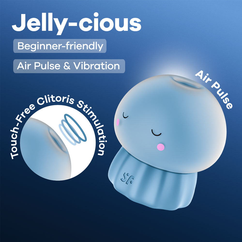 Satisfyer Jelly Cious Blue Usb Rechargeable Air Pulse Stimulator