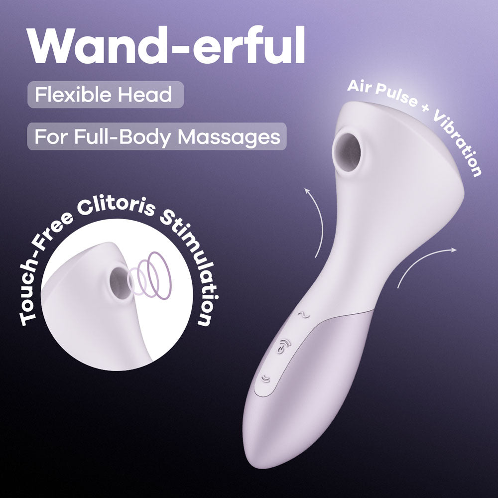 Satisfyer Wand Erful Violet 15.8 Cm Usb Rechargeable Air Pulse Massage Wand