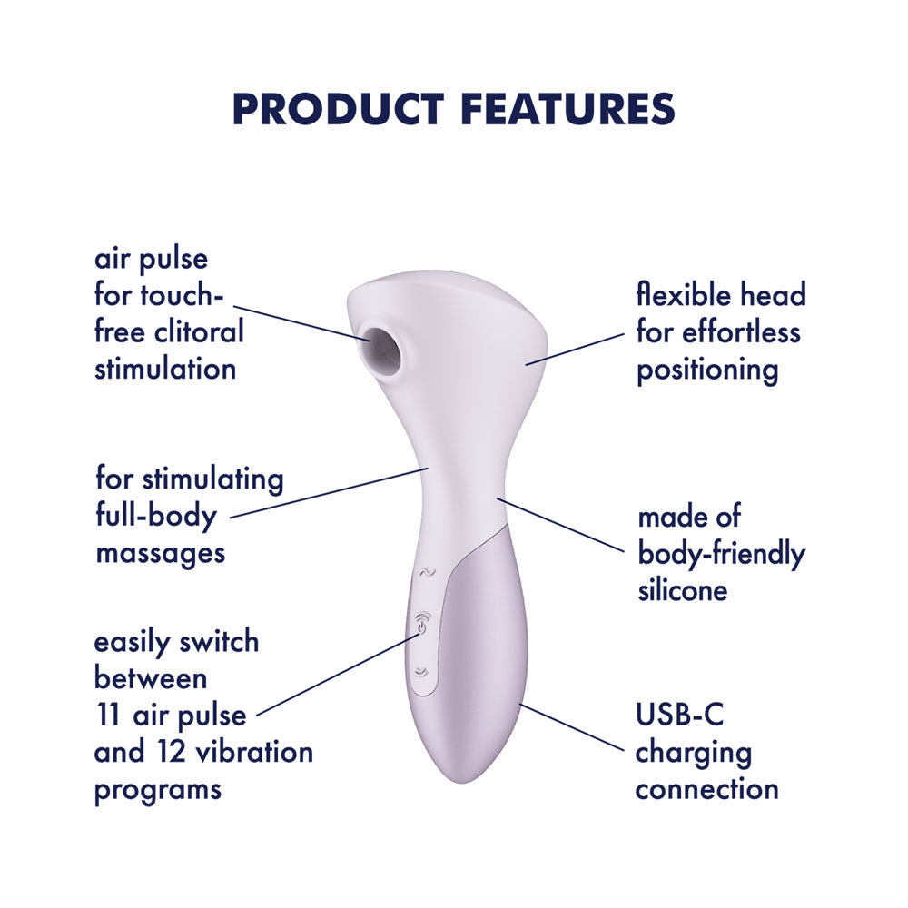Satisfyer Wand Erful Violet 15.8 Cm Usb Rechargeable Air Pulse Massage Wand