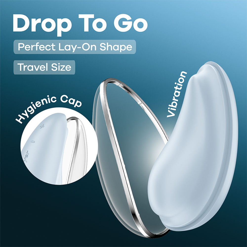 Satisfyer Drop To Go Blue Blue Usb Rechargeable Clitoral Stimulator