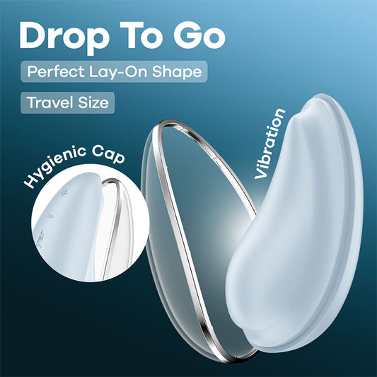 Satisfyer Drop To Go Blue Blue Usb Rechargeable Clitoral Stimulator