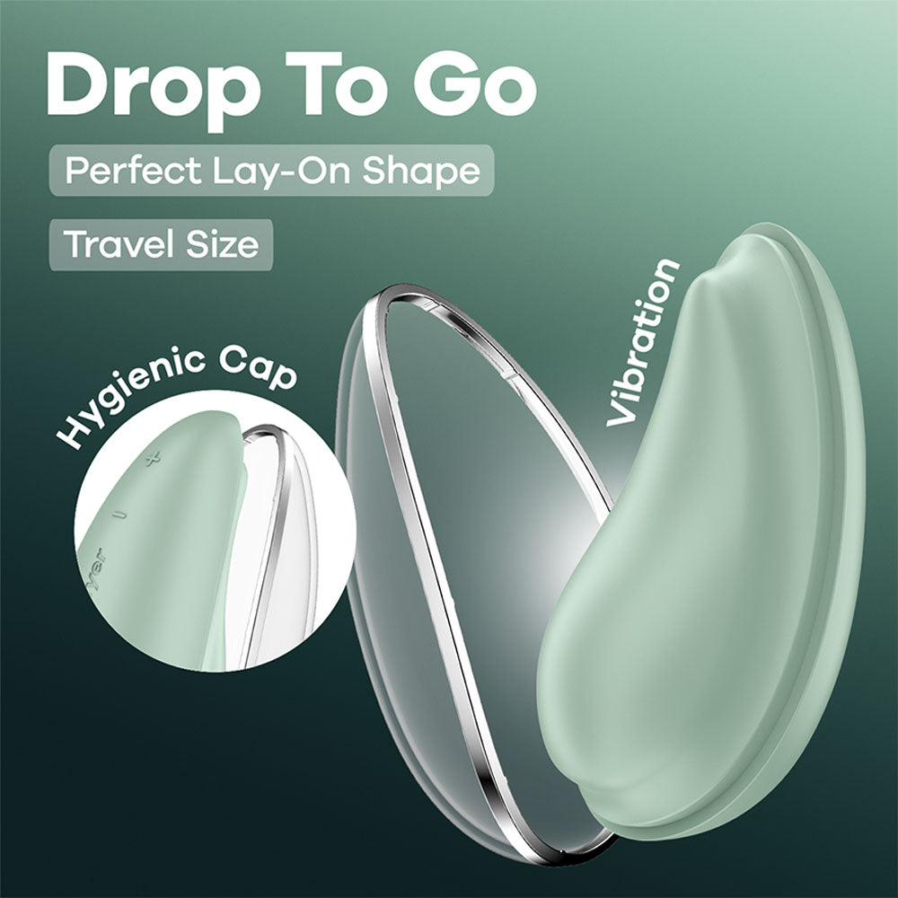 Satisfyer Drop To Go Mint Mint Green Usb Rechargeable Clitoral Stimulator
