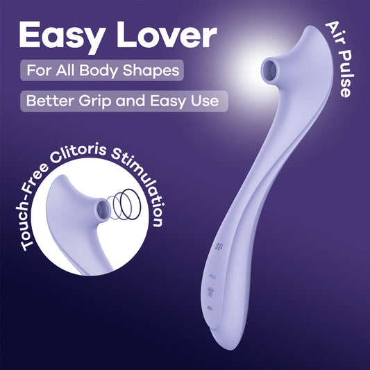 Satisfyer Easy Lover Purple Usb C Rechargeable Air Pulse Clitoral Stimulator