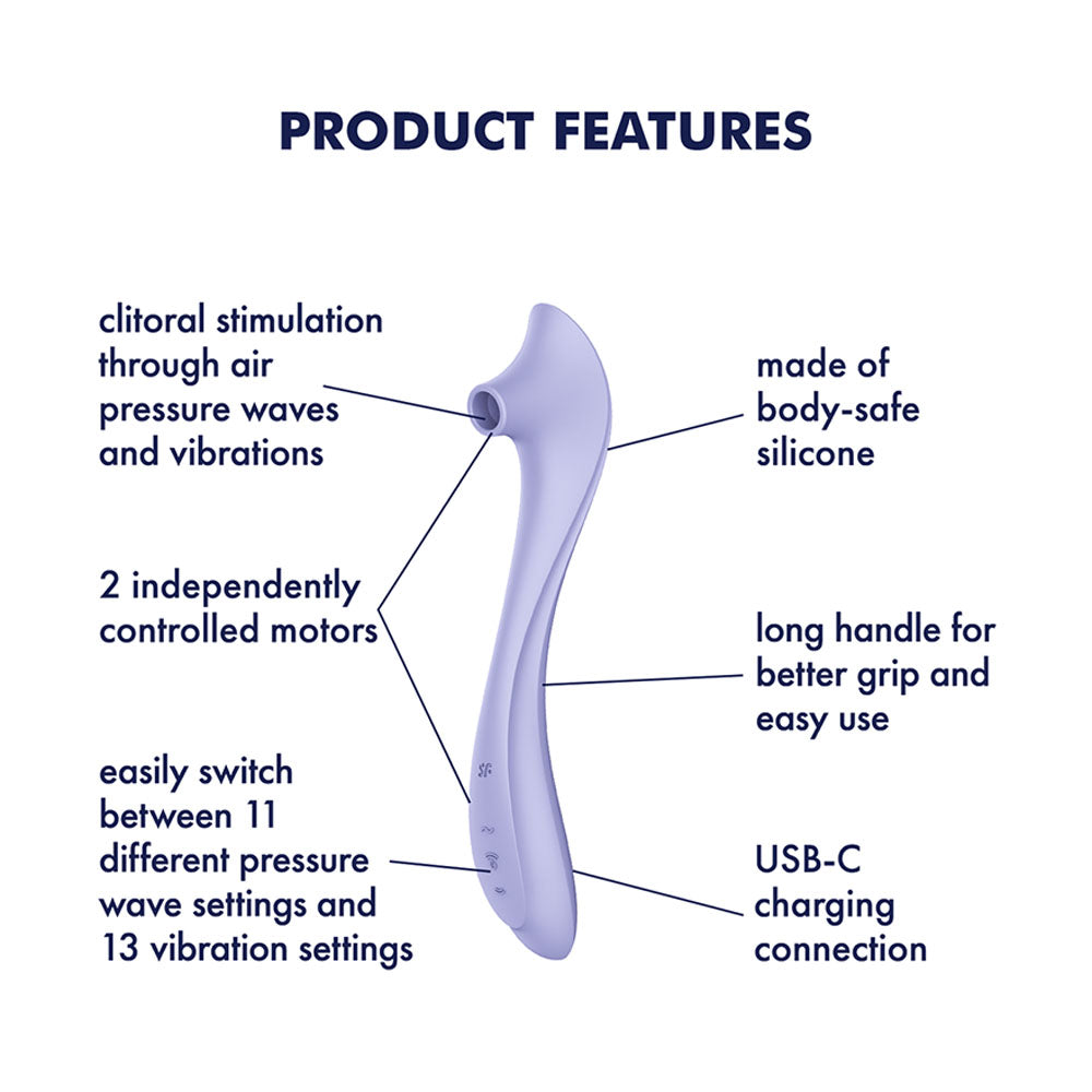 Satisfyer Easy Lover Purple Usb C Rechargeable Air Pulse Clitoral Stimulator