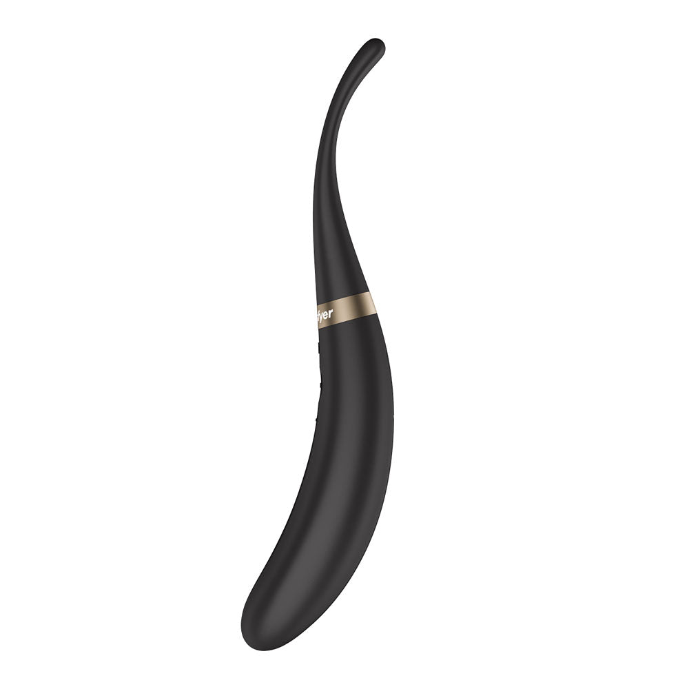 Satisfyer Tip Tease Black Black Usb Rechargeable Vibrator With Twirling Tip