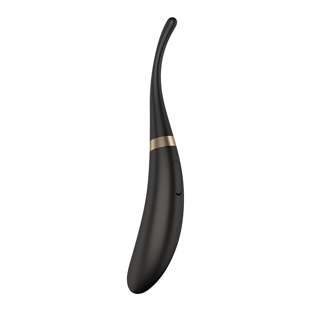 Satisfyer Tip Tease Black Black Usb Rechargeable Vibrator With Twirling Tip