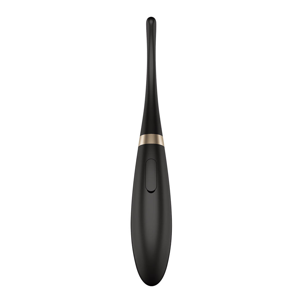 Satisfyer Tip Tease Black Black Usb Rechargeable Vibrator With Twirling Tip