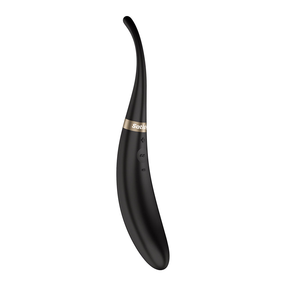 Satisfyer Tip Tease Black Black Usb Rechargeable Vibrator With Twirling Tip