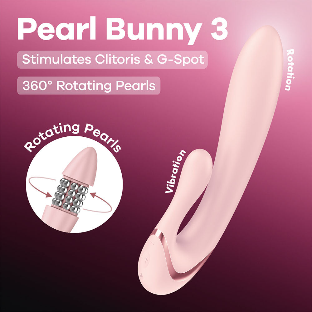 Satisfyer Pearl Bunny 3 Pink 20.7 Cm Usb C Rechargeable Rabbit Vibrator