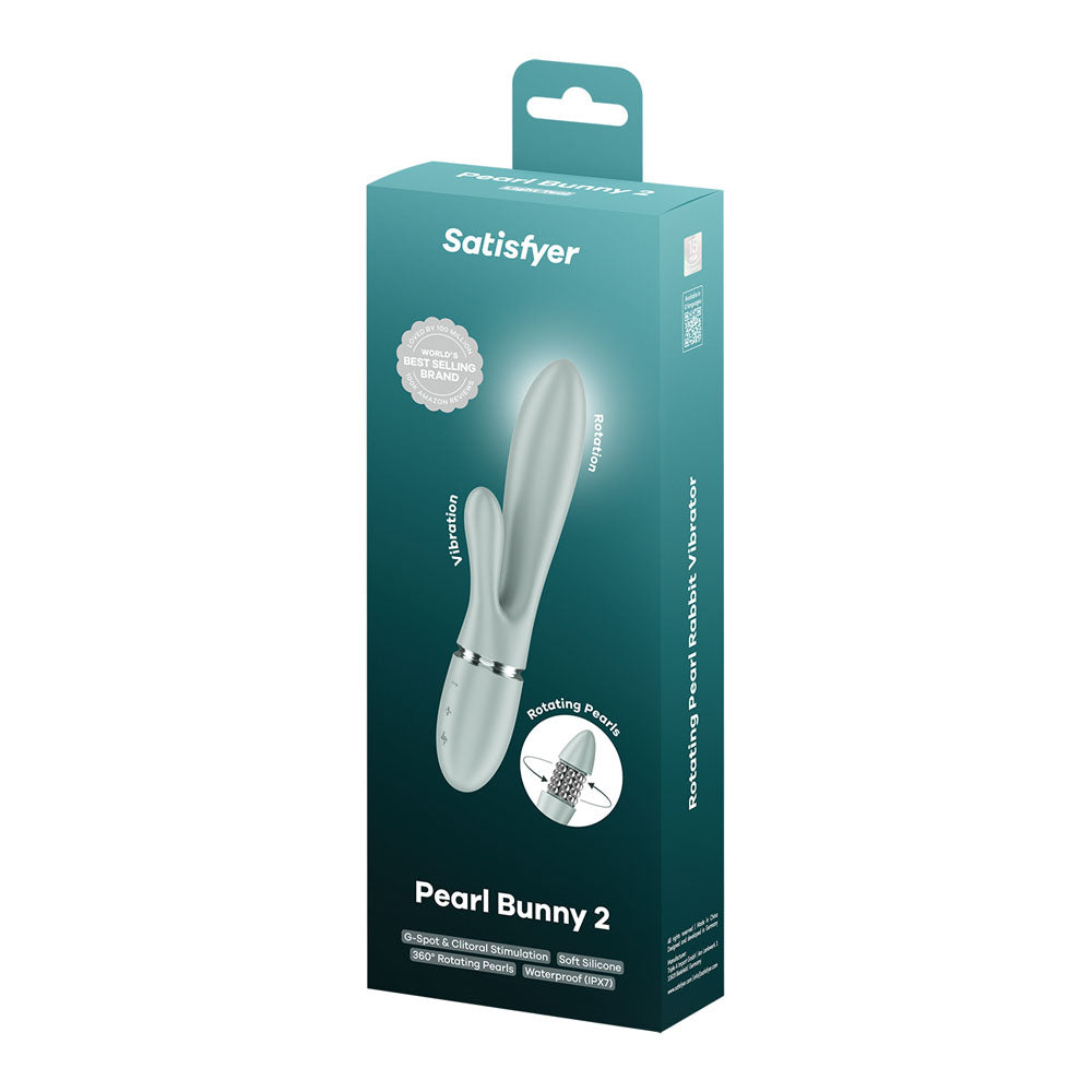 Satisfyer Pearl Bunny 2 Green Green 21.5 Cm Usb C Rechargeable Rabbit Vibrator