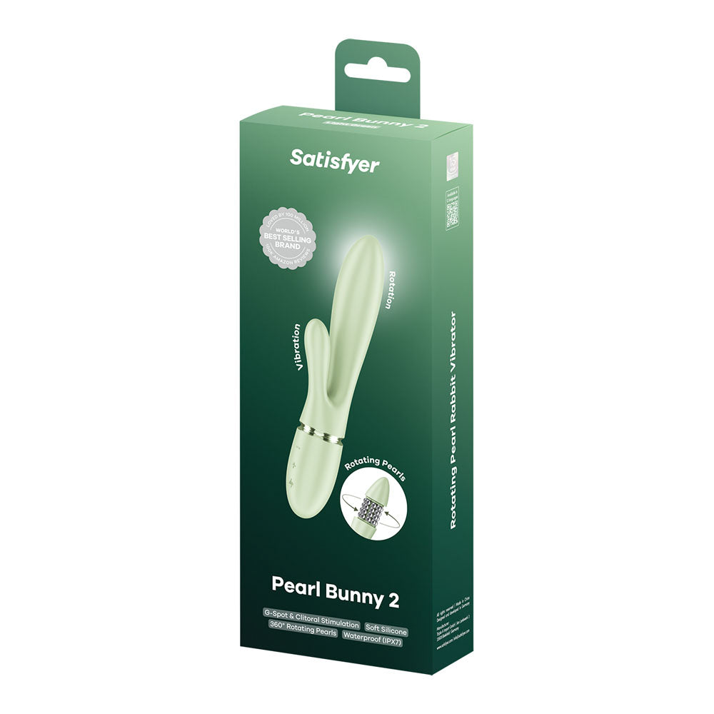 Satisfyer Pearl Bunny 2 Light Green Light Green 21.5 Cm Usb C Rechargeable Rabbit Vibrator