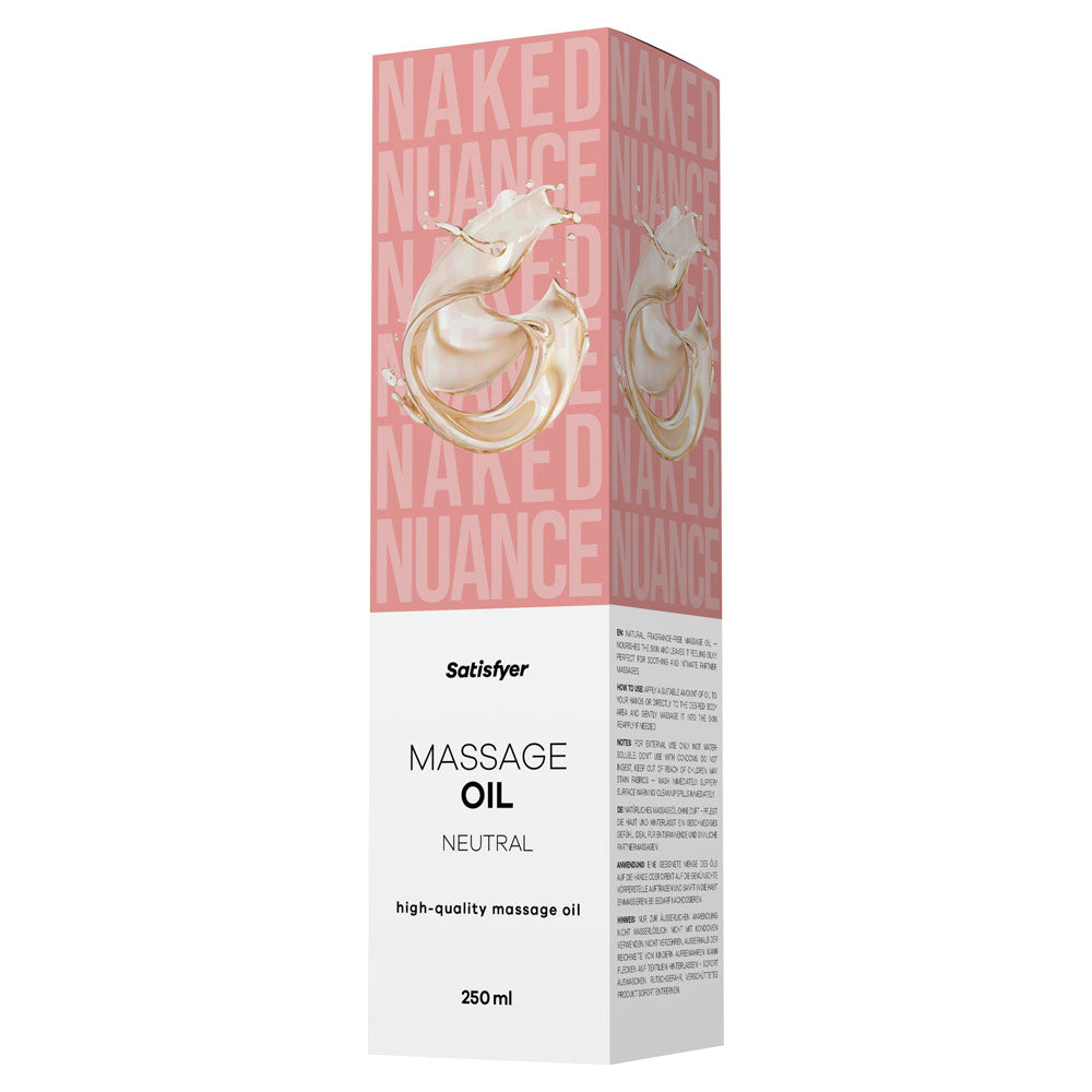 Satisfyer Massage Oil 250 Ml Neutral Unscented Massage Oil 250 Ml Bottle