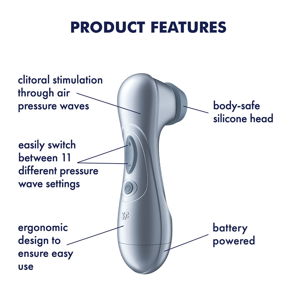 Satisfyer Pro 2 Blue Battery Series Blue Touch Free Clitoral Stimulator